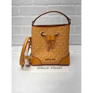 Michael Kors bucket bag mercer small drawstring messenger purse honeycomb multi
